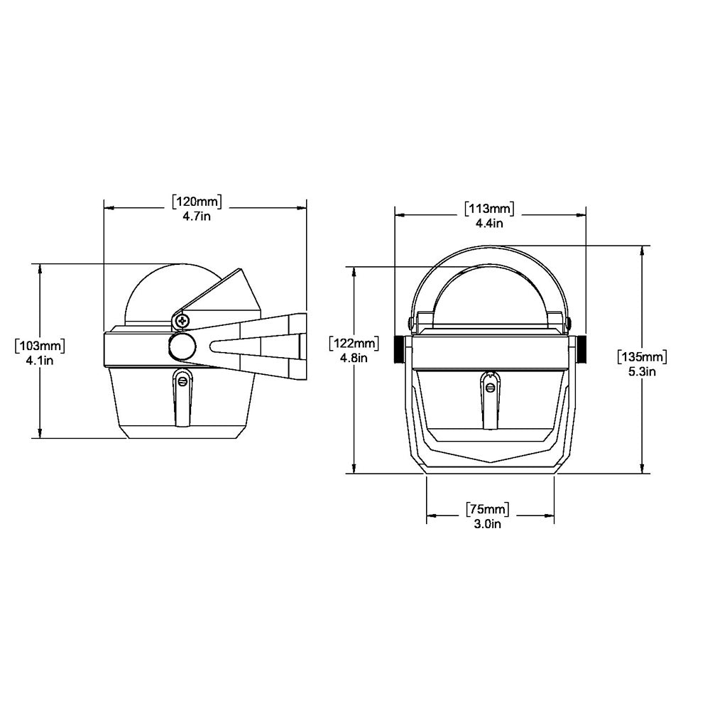 Ritchie B-51 Explorer Compass - Bracket Mount - Black [B-51]