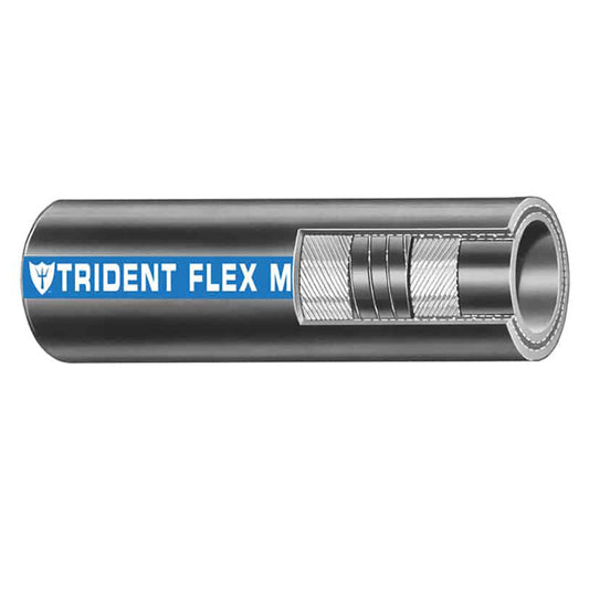 Trident Marine 1-1/2" x 50 Coil Flex Marine Wet Exhaust  Water Hose - Black [250-1126]