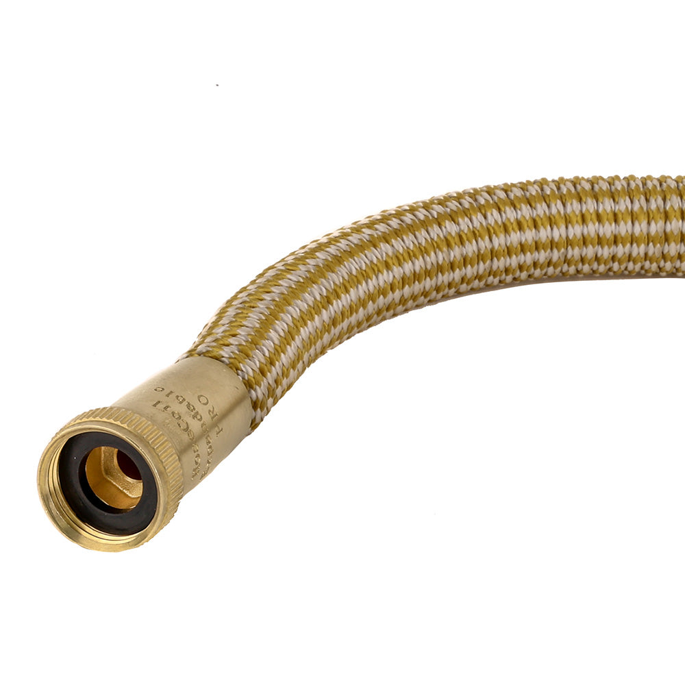 HoseCoil 50 Expandable PRO w/Brass Twist Nozzle  Nylon Mesh Bag - Gold/White [HEP50K]