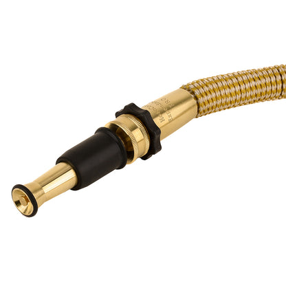 HoseCoil 50 Expandable PRO w/Brass Twist Nozzle  Nylon Mesh Bag - Gold/White [HEP50K]