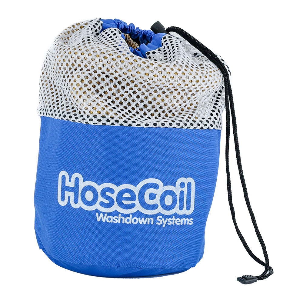 HoseCoil 50 Expandable PRO w/Brass Twist Nozzle  Nylon Mesh Bag - Gold/White [HEP50K]