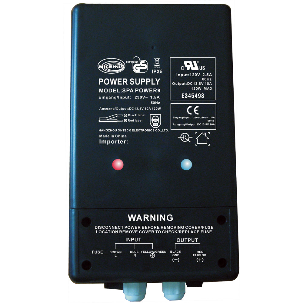 Milennia SPAPOWER9 Water Resistant Power Supply [MILSPAPOWER9]