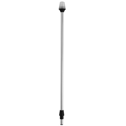 Attwood Frosted Globe All-Around Pole Light w/2-Pin Locking Collar Pole - 12V - 30" [5110-30-7]