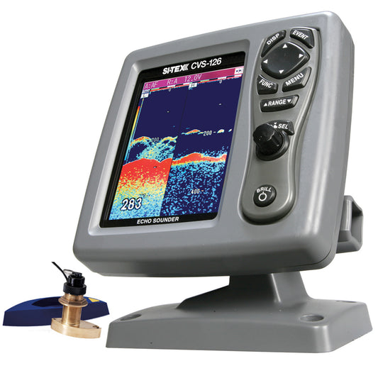 SI-TEX CVS-126 Dual Frequency Color Echo Sounder w/B744V Thru-Hull Transducer [CVS-126744]