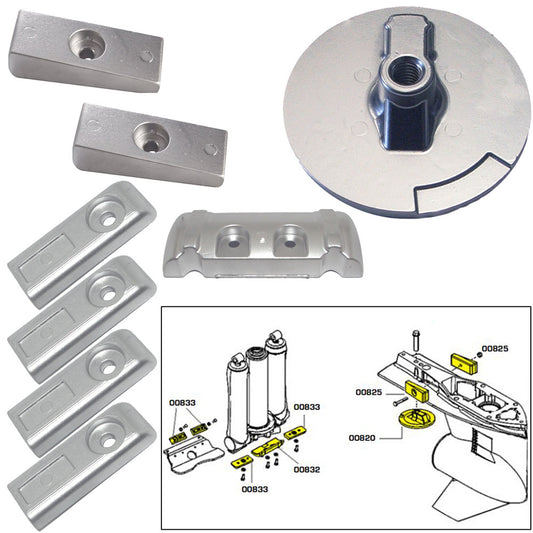 Tecnoseal Anode Kit w/Hardware - Mercury Verado 6 - Aluminum [20816AL]