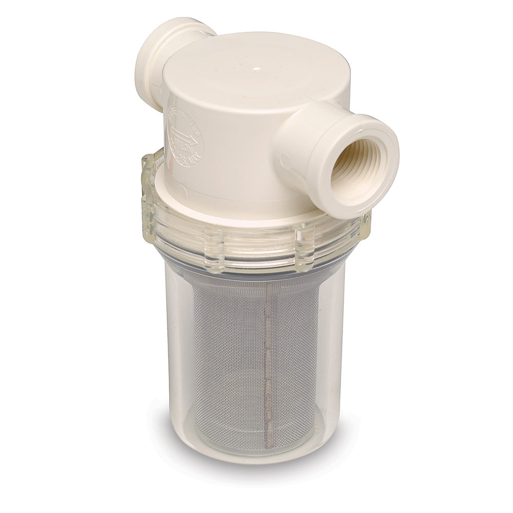 Shurflo by Pentair 1/2" Raw Water Strainer w/Bracket  Fittings - 50 Mesh Screen [253-121-01]