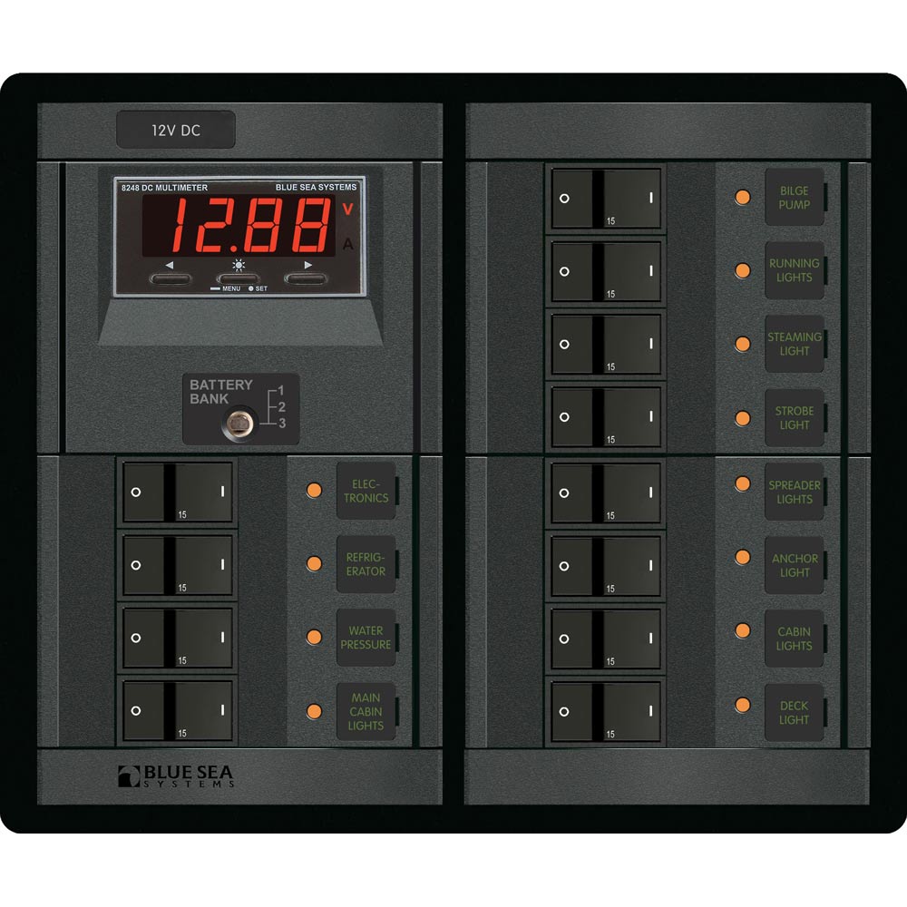 Blue Sea 1217 12V DC 12 Position w/Digital Meter [1217]