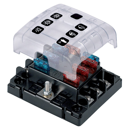 BEP ATC Six Way Fuse Holder Quick Connect w/Cover & Link [ATC-6WQC]