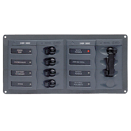 BEP AC Circuit Breaker Panel w/o Meters, 4 Way Panel 2 Mains - 240V [900-AC1]