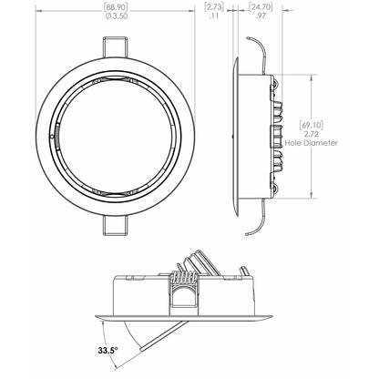 Lumitec Mirage Positionable Down Light - Spectrum RGBW Dimming - Polished Bezel [115117]