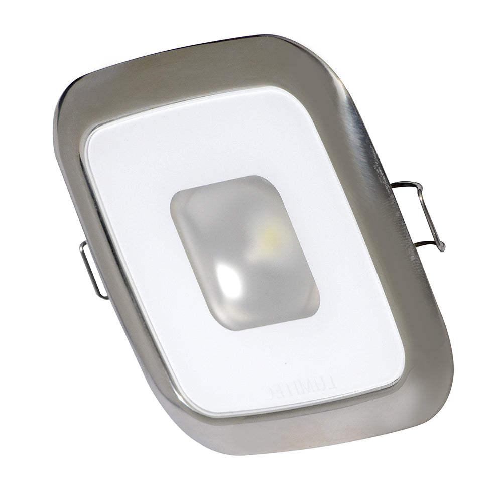 Lumitec Square Mirage Down Light - White - Polished Bezel [116113]