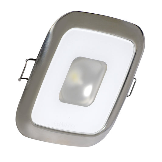 Lumitec Square Mirage Down Light - White - Polished Bezel [116113]