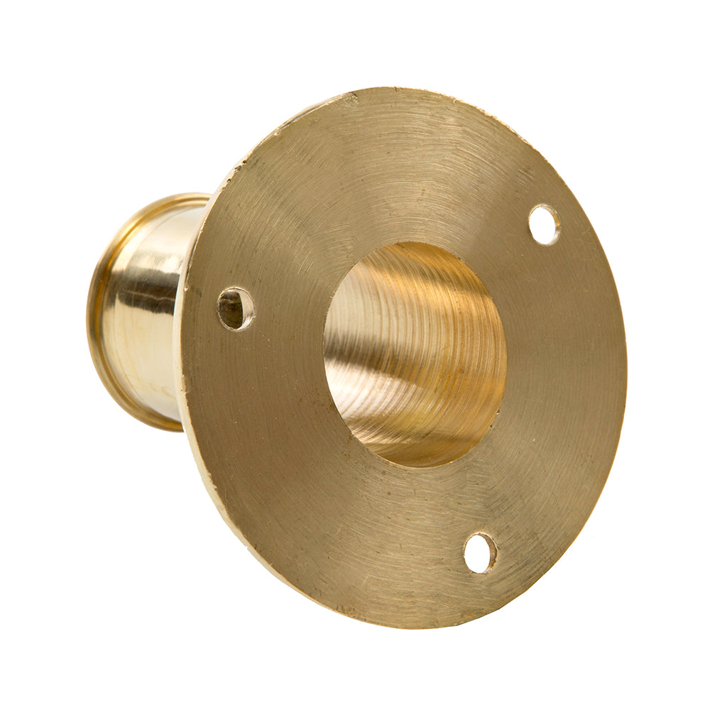 Whitecap Top-Mounted Flag Pole Socket Polished Brass - 1" ID [S-5002B]