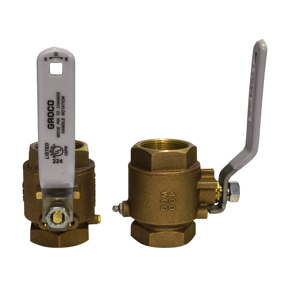 GROCO 1/4" NPT Bronze In-Line Ball Valve [IBV-250]