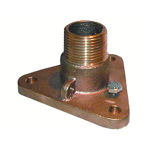 GROCO 1-1/2" Bronze NPS to NPT Flange Adapter [IBVF-1500]