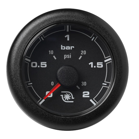 Veratron 52MM (2-1/16") OceanLink Boost Pressure Gauge - 2 Bar/30 PSI - Black Dial  Bezel [A2C1066140001]