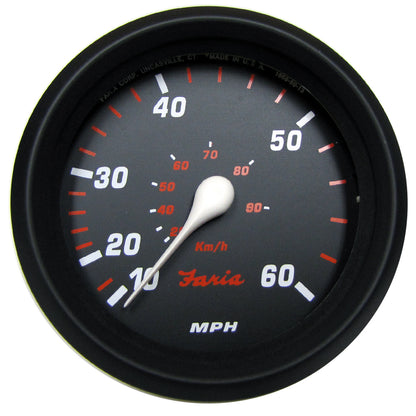 Faria Professional Red 4" Speedometer (60 MPH) [34611]