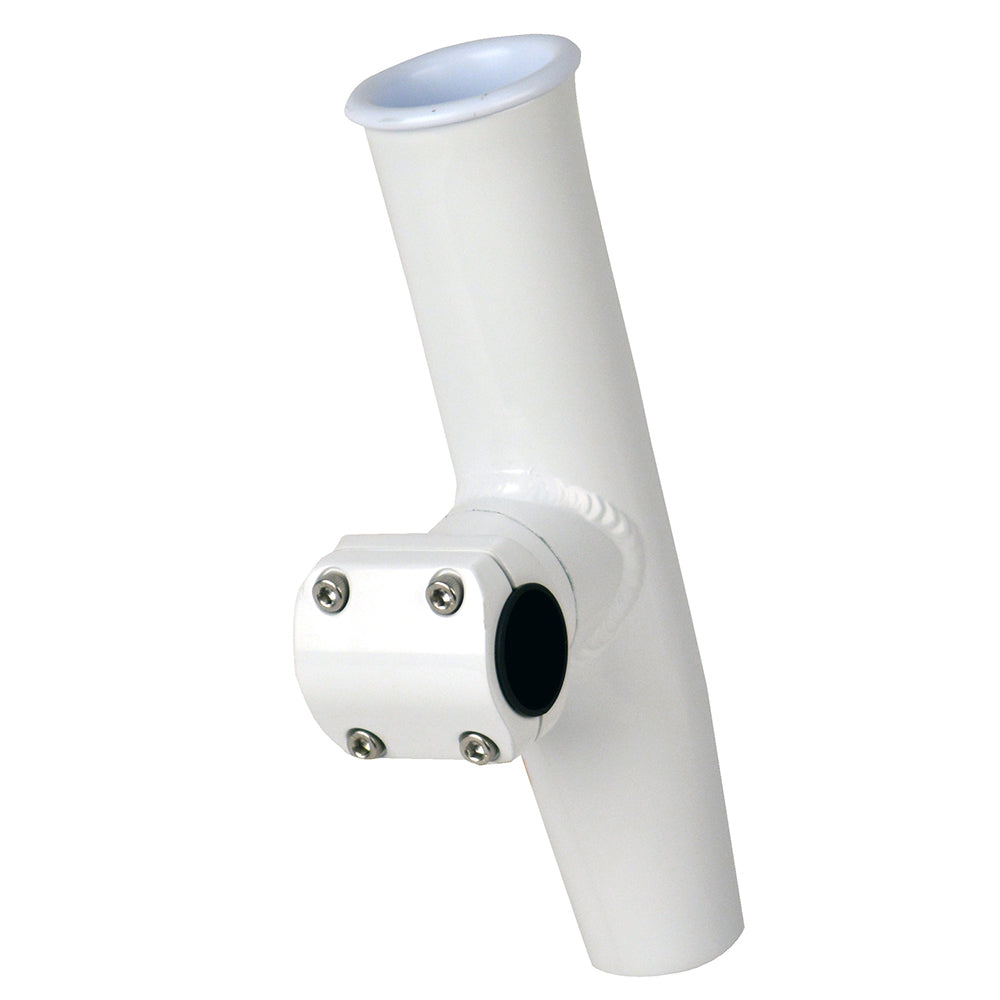 C.E. Smith Adjustable Mid Mount Rod Holder - 1.66" or 1-1/2" OD - White Powder Coat Aluminum with Sleeve  Hex Key [53775]