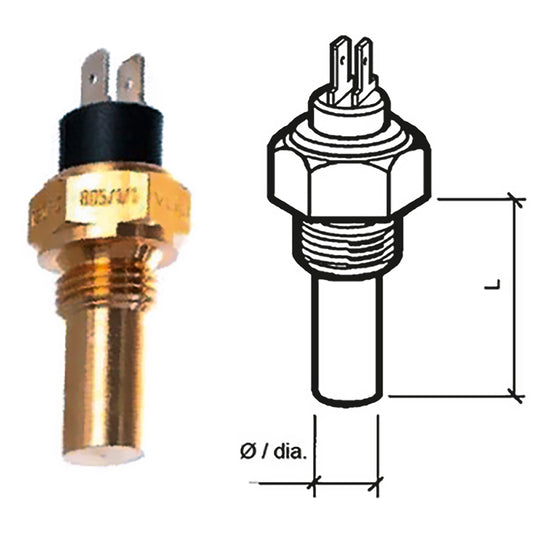 Veratron Coolant Temperature Sensor - 40C to 120C - M18 x 1.5 Thread [323-805-001-015N]