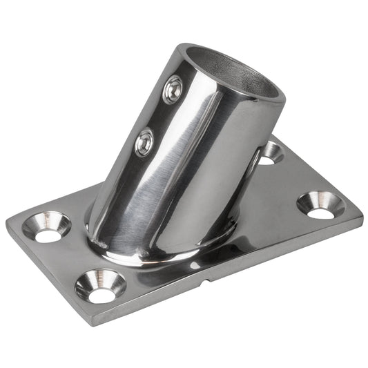 Sea-Dog Rail Base Fitting Rectangular Base 60 316 Stainless Steel - 1-7/8" x 3-1/4" - 1" OD [281601-1]