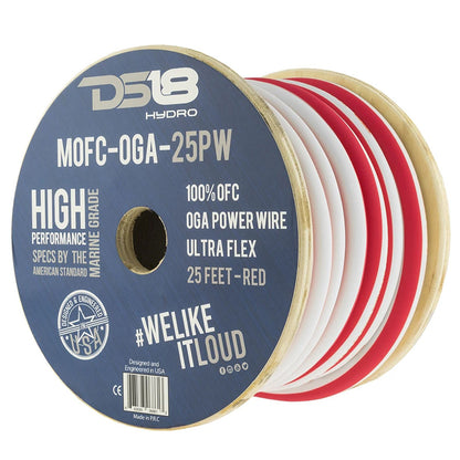 DS18 HYDRO Marine Grade OFC Power Wire 0 GA - 25 Roll [MOFC0GA25P]