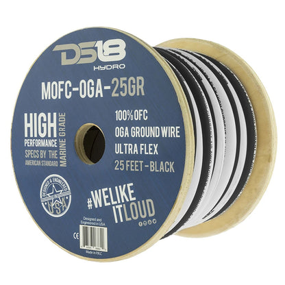 DS18 HYDRO Marine Grade OFC Ground Wire 0 GA - 25 Roll [MOFC0GA25G]