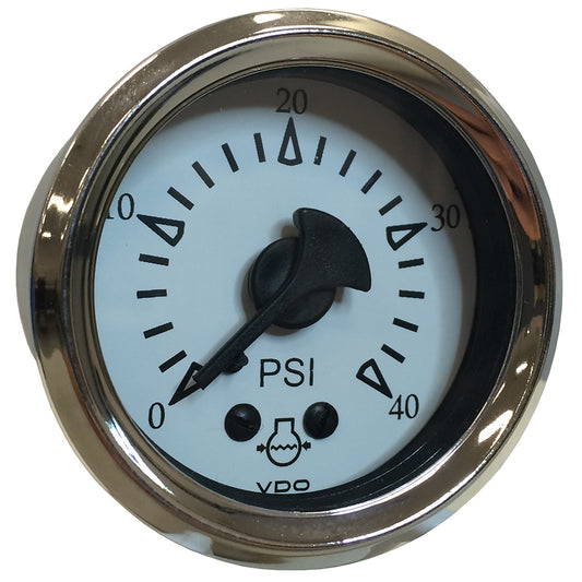 VDO Cockpit Marine 52MM (2-1/16") Mechanical Water Pressure Gauge - White Dial/Chrome Bezel [150-15283]