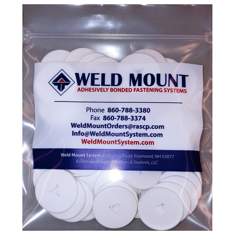 Weld Mount 3" White Round Poly Insulation Washer - 50-Pack [102450]