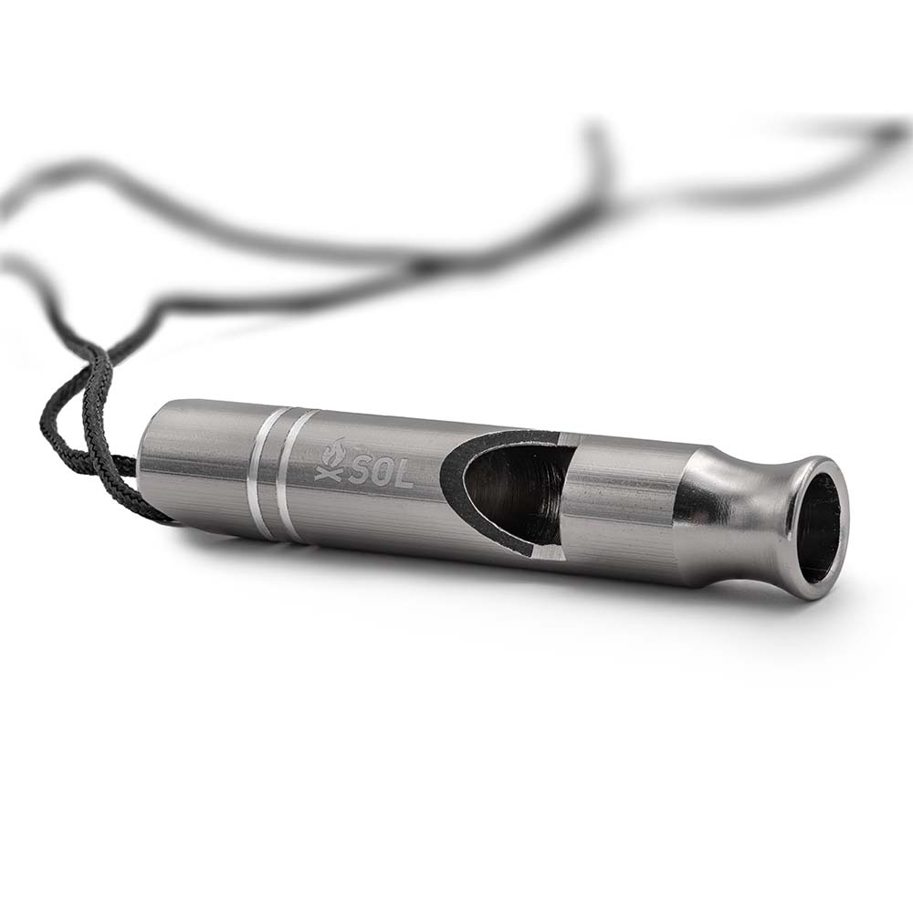 S.O.L. Survive Outdoors Longer Rescue Metal Whistle- 2 Pack [0140-0014]