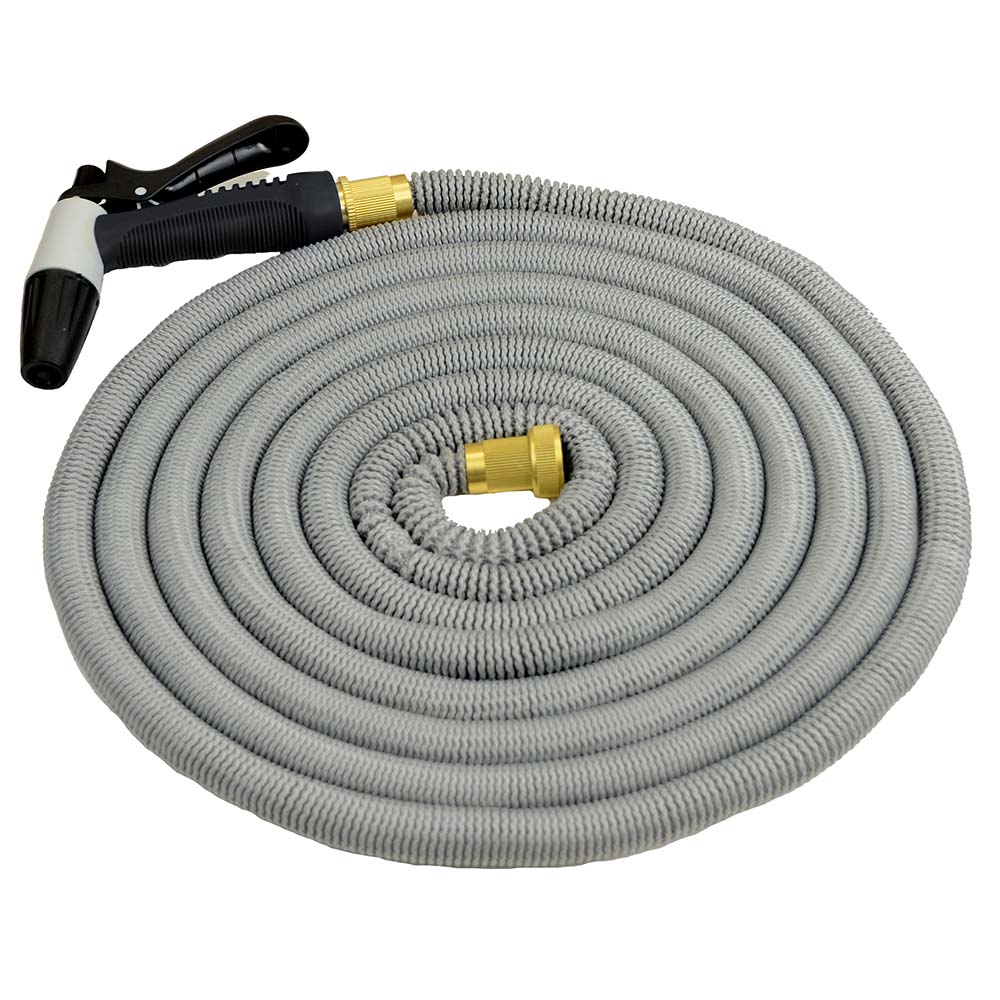 HoseCoil Expandable 50 Grey Hose Kit w/Nozzle  Bag [HCE50K-GRAY]