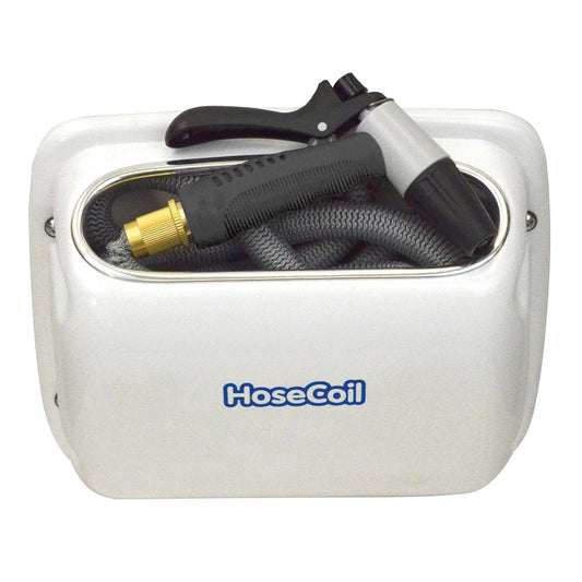 HoseCoil Side Mount Expandable Enclosure w/25 Hose  Rubber Tip Nozzle [HCE25SW-GRAY]