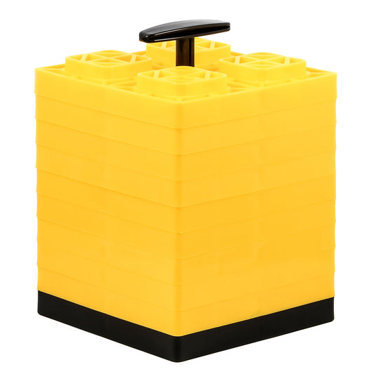 Camco FasTen Leveling Blocks w/T-Handle - 2x2 - Yellow *10-Pack [44512]