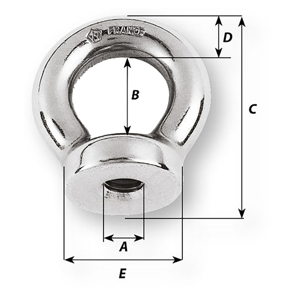 Wichard 3/8 Eye Nut - 13/16" Diameter [06351]