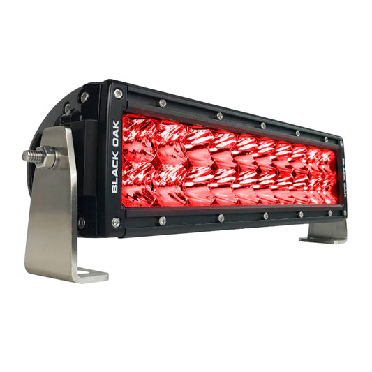 Black Oak Double Row Combo Red Predator Hunting 10" Light Bar - Black [10R-D3OS]