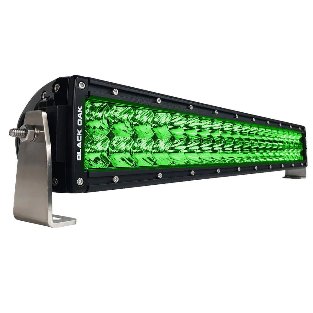 Black Oak Curved Double Row Combo Green Hog Hunting 20" Light Bar - Black [20CG-D30S]