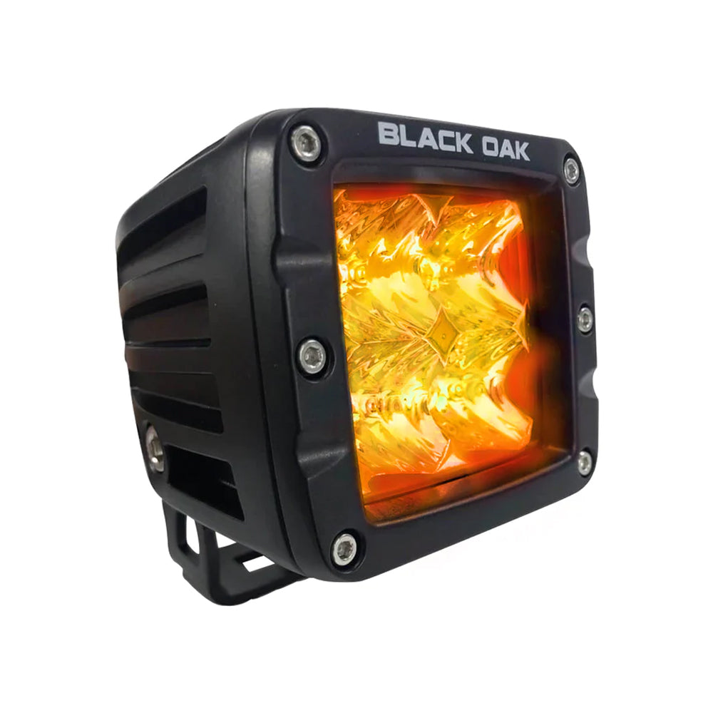 Black Oak Pro Series 2" Amber Flood Pod - Black [2A-POD30S]