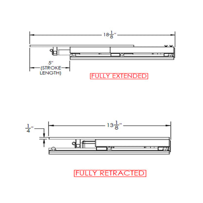 TACO 13-1/8" x 24" Electric Seat Slide [M20-2413E]