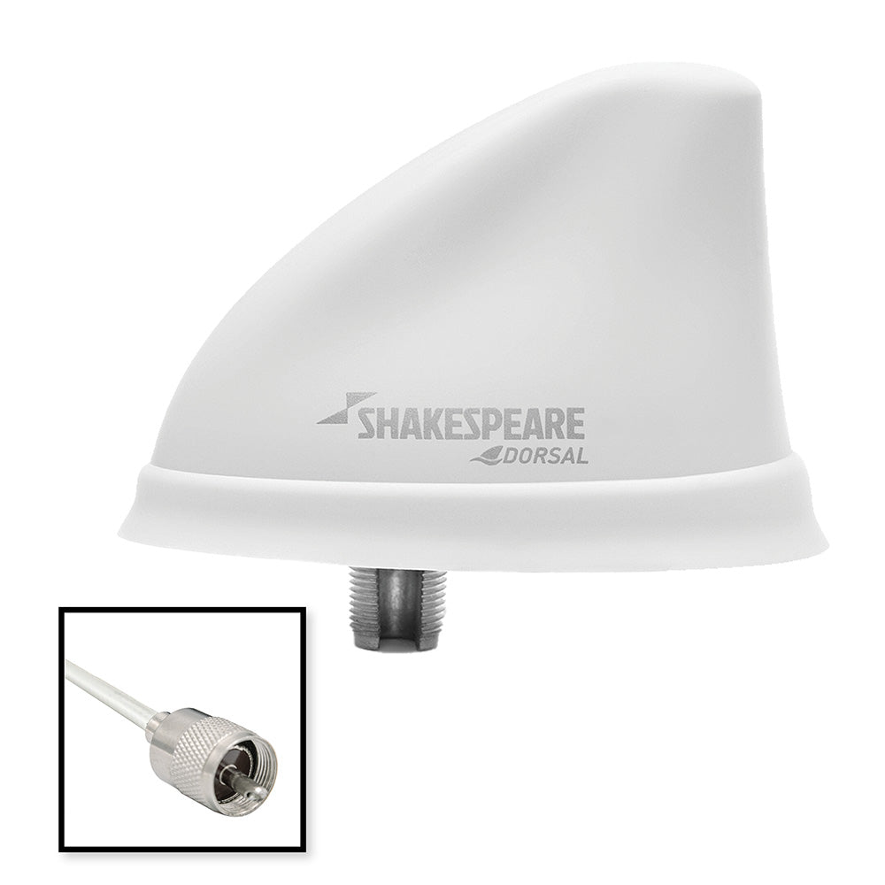 Shakespeare Dorsal Antenna White Low Profile 26 RGB Cable w/PL-259 [5912-DS-VHF-W]